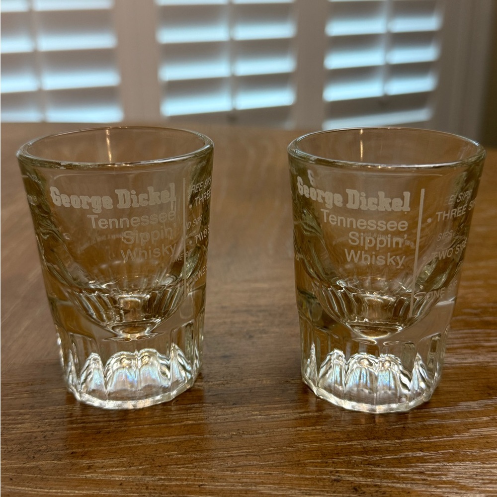 George Dickel set of shot glasses Tennessee sippin whiskey